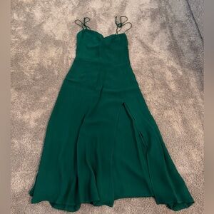 Reformation Juliette Emerald green dress